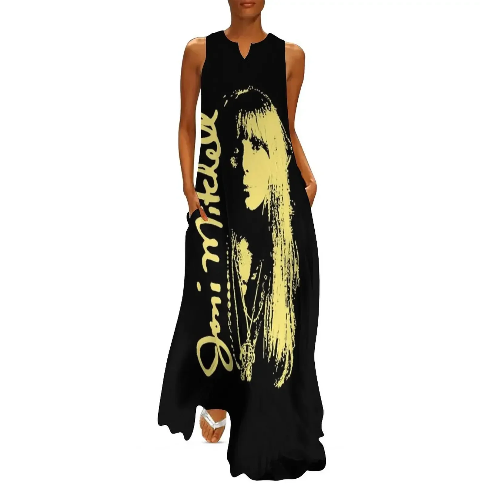 

Joni Mitchell 1970s Vintage Long Dress Female clothing long dress women summer birthday dresses for women Dress