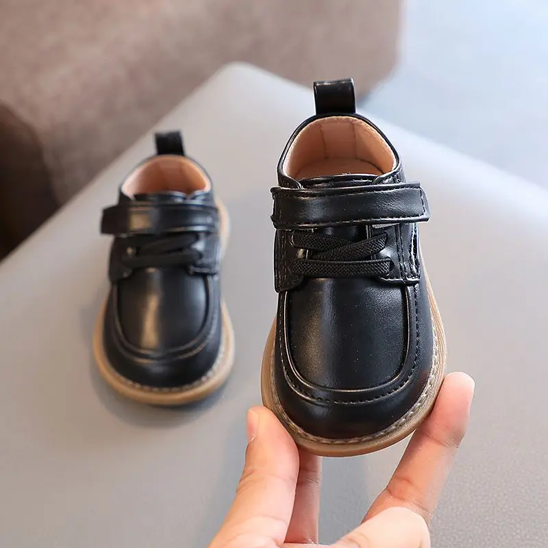 Spring Autumn First Walking Shoes Genuine Leather Upper Breathable Soft Sole Infant Unisex Dress Shoes for 0-2 Years Toddlers​