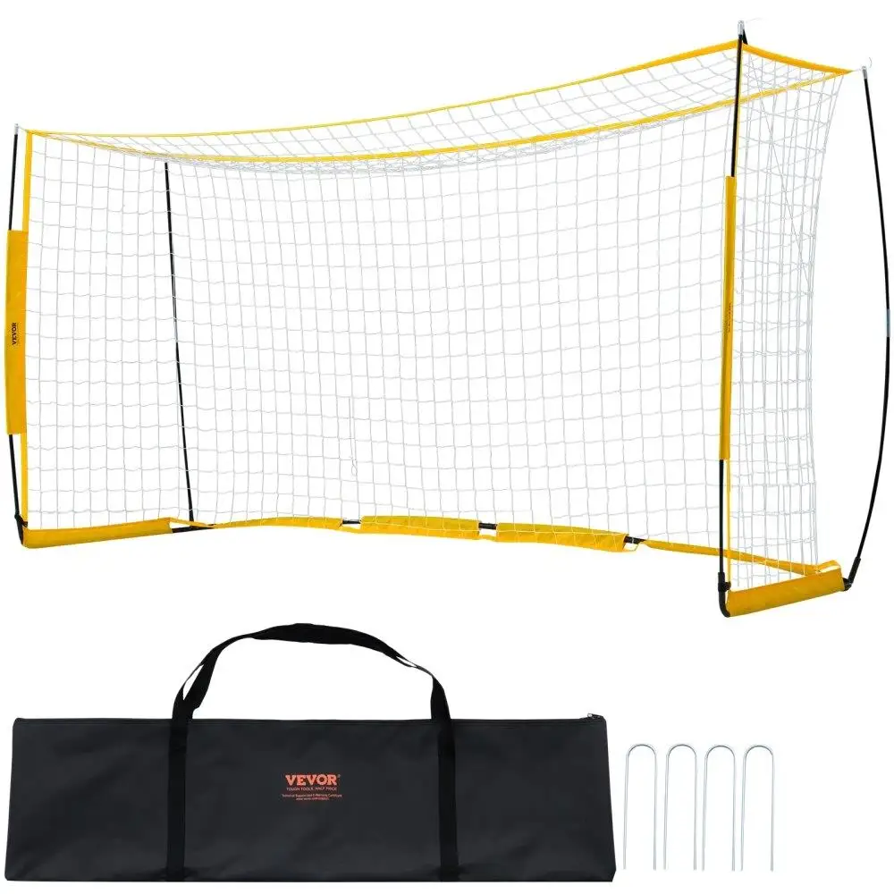 

Portable 12ft x 6ft Kids Soccer Goal Net with Yellow Carry Bag for Backyard Training