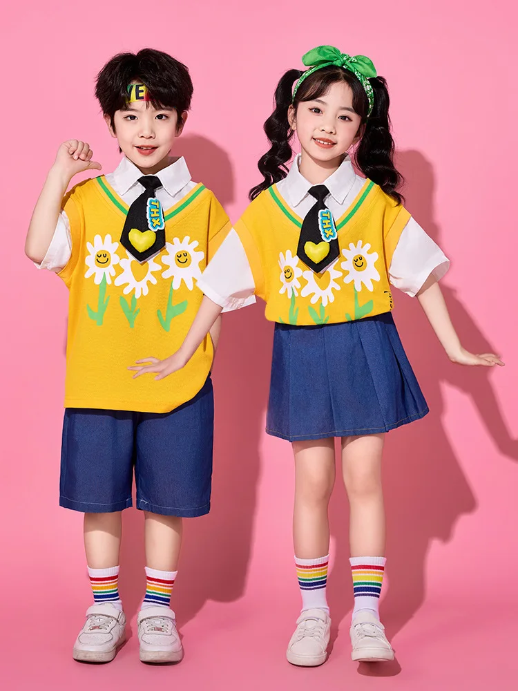 Mode Mädchen Walking Show Mode Kleid Modell Fotografie Lila Anzug Kinder Jazz Dance Mädchen Dance Performance Kleid