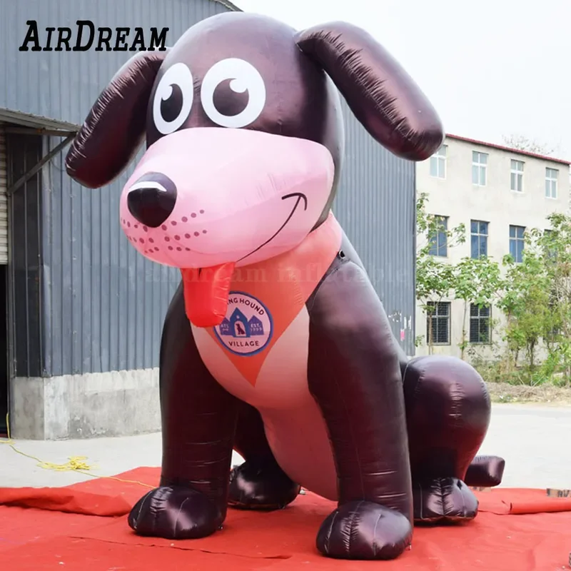 2021 venda quente personalizado gigante inflável cão grande dos desenhos animados filhote de cachorro modelo para zoológico pet shop animal hospital publicidade