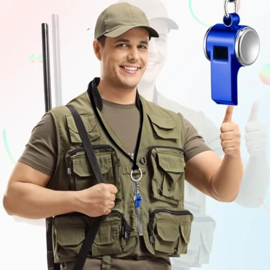 8-delige mult mini stalen fluitjes met sleutelhangers voor coaches cadeau grappige fluitjes bulk schattig luid ideaal voor buitensporten noodgevallen