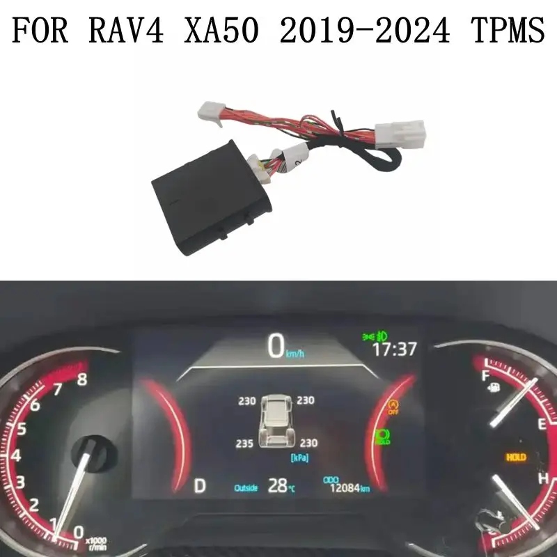 For 2019- 2024 Toyota RAV4 XA50 Car TPMS TIRE Tyre Pressure Monitoring System Digital LCD Dash Board Display Auto Security Alarm