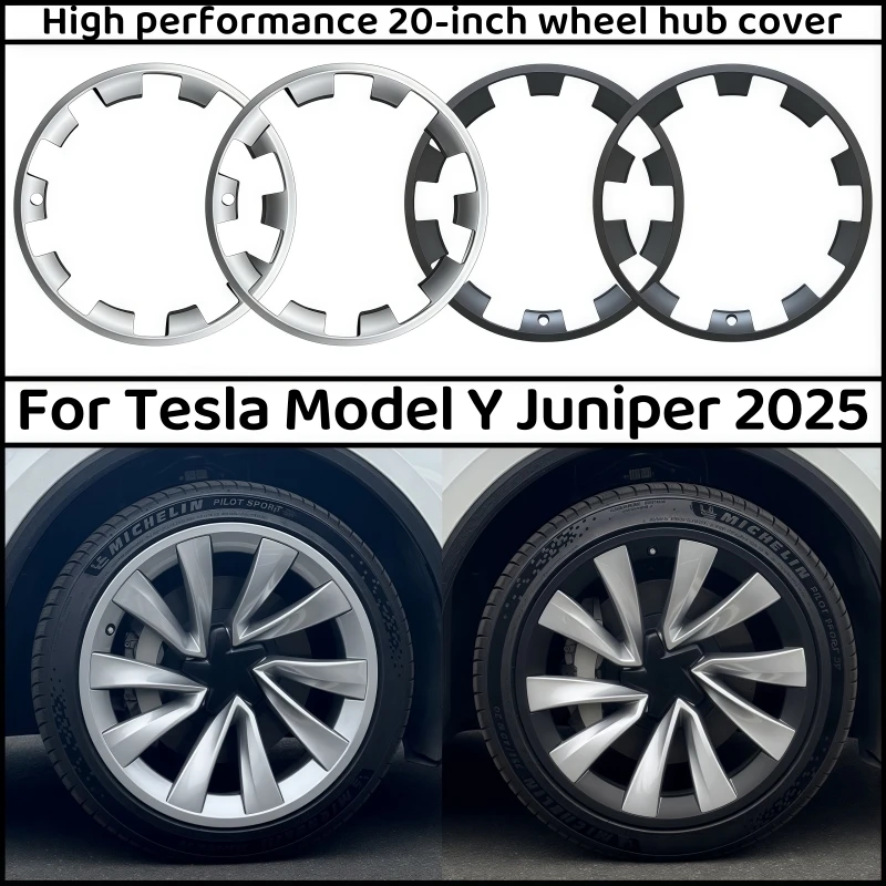 Für Tesla Model Y Juniper 2025 20 Zoll Räder ABS Felgenschutz Felge Auto Radkappenabdeckung Schutz Radkappe Patch Kratzfeste Radkappe – Detail 3