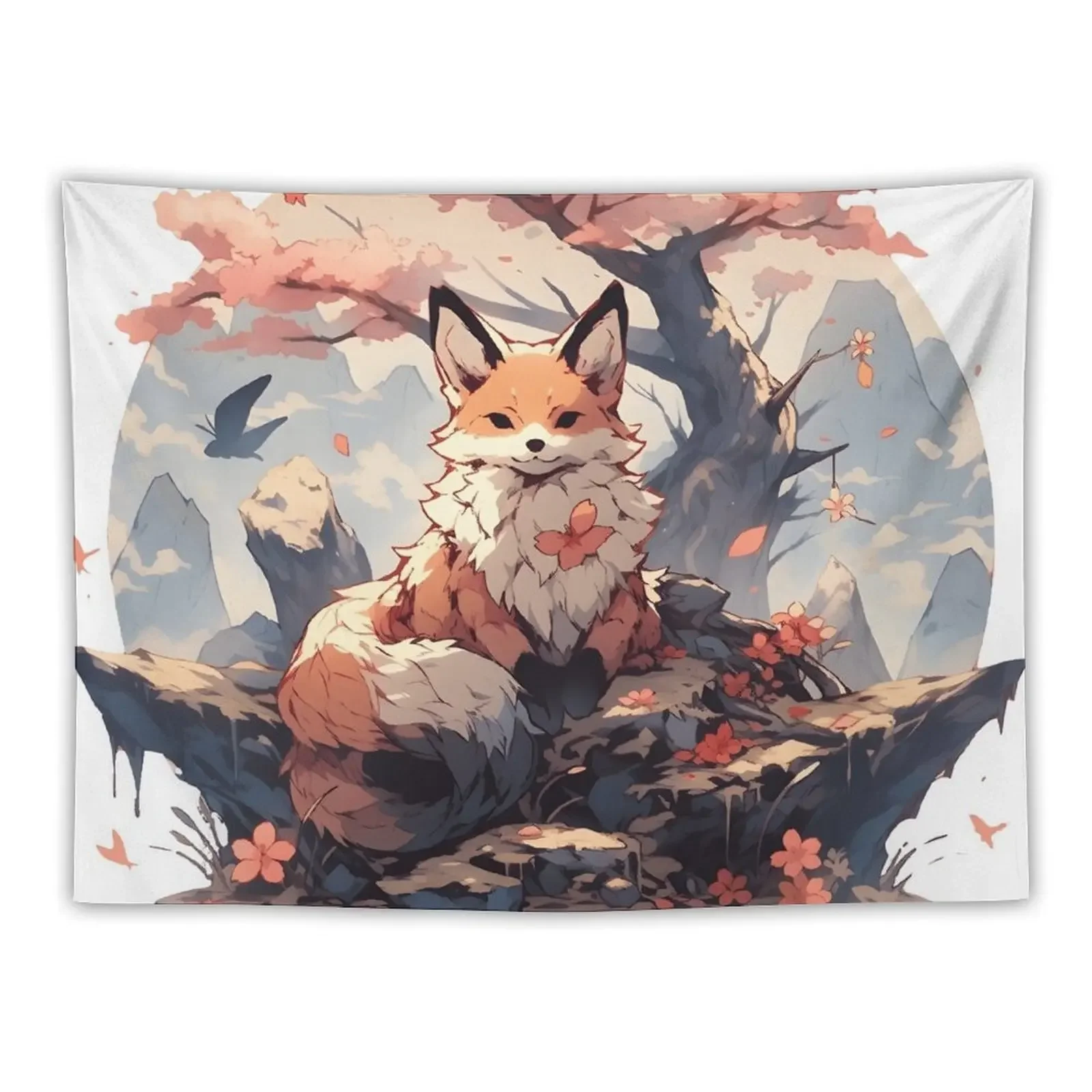 

Japanese Fox Kitsune Tapestry Decoration Pictures Room Wall Decoration For Home Home Decorators Tapestry
