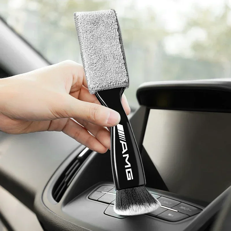Car Air Conditioning Air Outlet Cleaning Dust Removal Soft Brush Cleaning Tool Stickers For Mercedes Benz W205 W177 W212 W213 W2