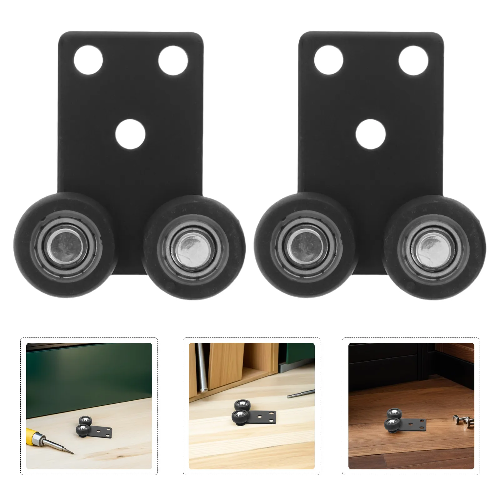 2pcs Sliding Wardrobe Door Wheels Closet Track Roller Sliding Replacement Rollers Cabinet Pulley for Bedroom Cabinet Hardware