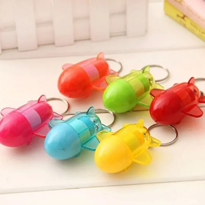 24pcs Korea Stationery Cute Expression Keychain Airplane Pen Telescopic Pen Advertising Ballpoint Pen