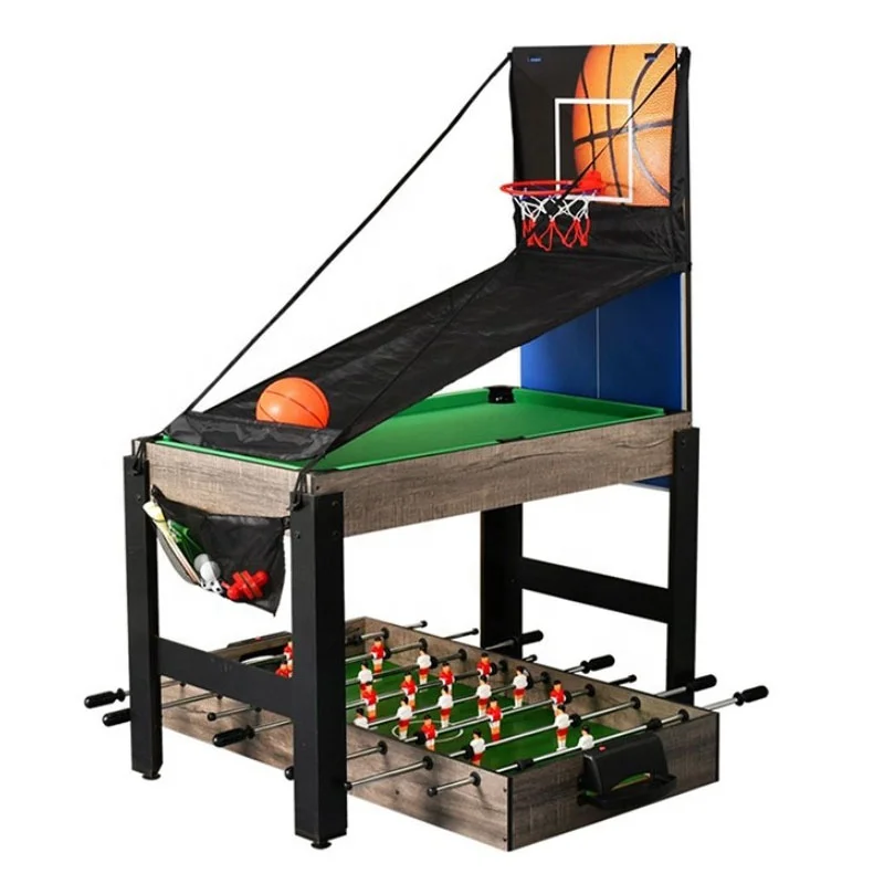 

4 FT 4 in 1 Tabletop Combo Billiards Table, Soccer Table ,Tennis ,Ice Hockey Arcade Table Games Indoor Sport Game Goods