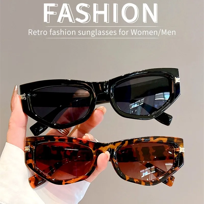 Vintage Cat Eye Sunglasses Luxury Brand Designer Sun Glassses Women Men Fashion Retro Irregular Gradient Eyewear UV400 Shades