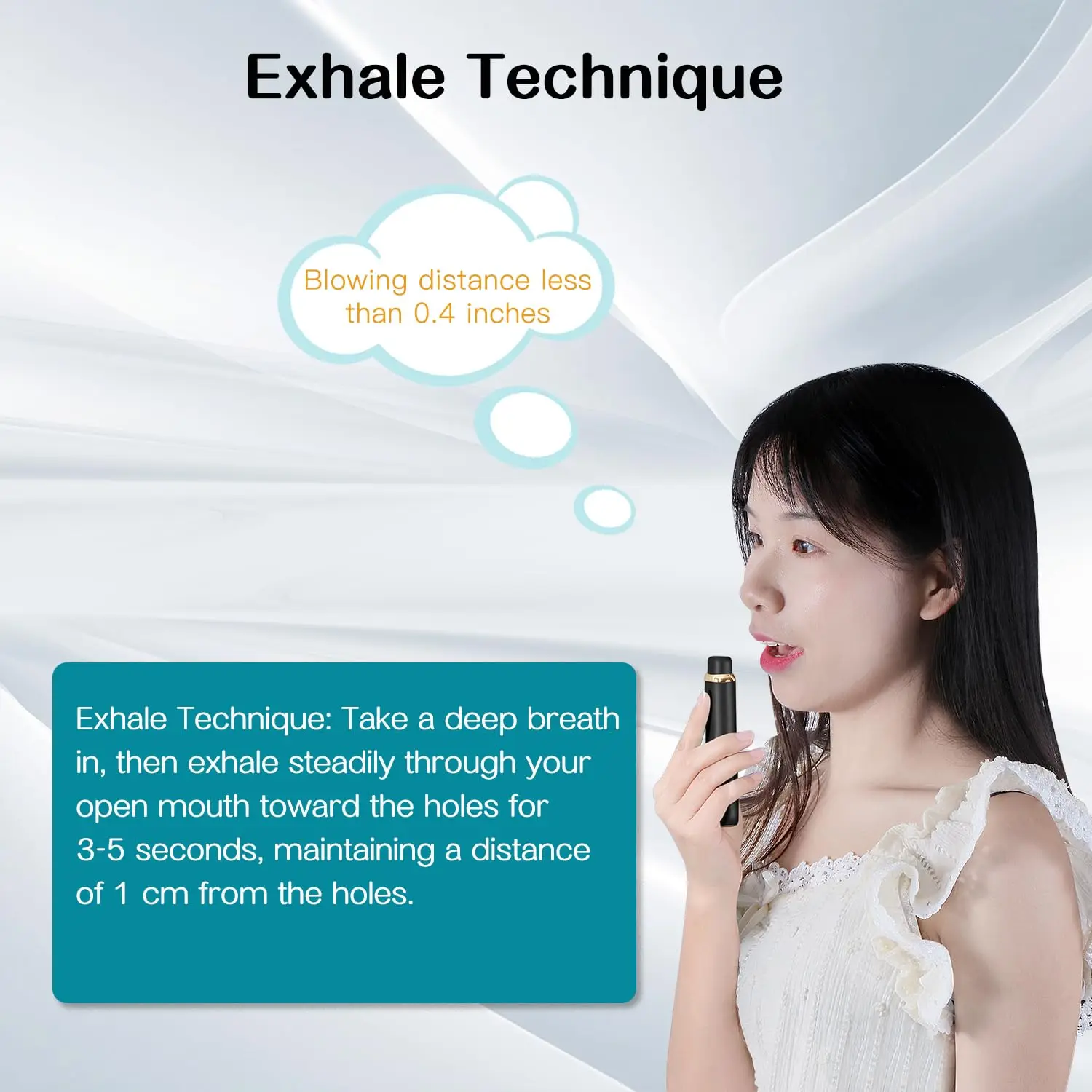 

Bad breath detector Easy to carry and detect oral odor at any time Exhale Technique Hidden cartridge compartmentfor hygiene care