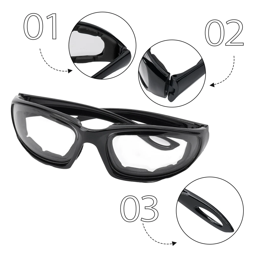 New Safely Tearless Kitchen Onion Eye Glasses Onions Chopping Tears Protector Kitchen Cooking Tools