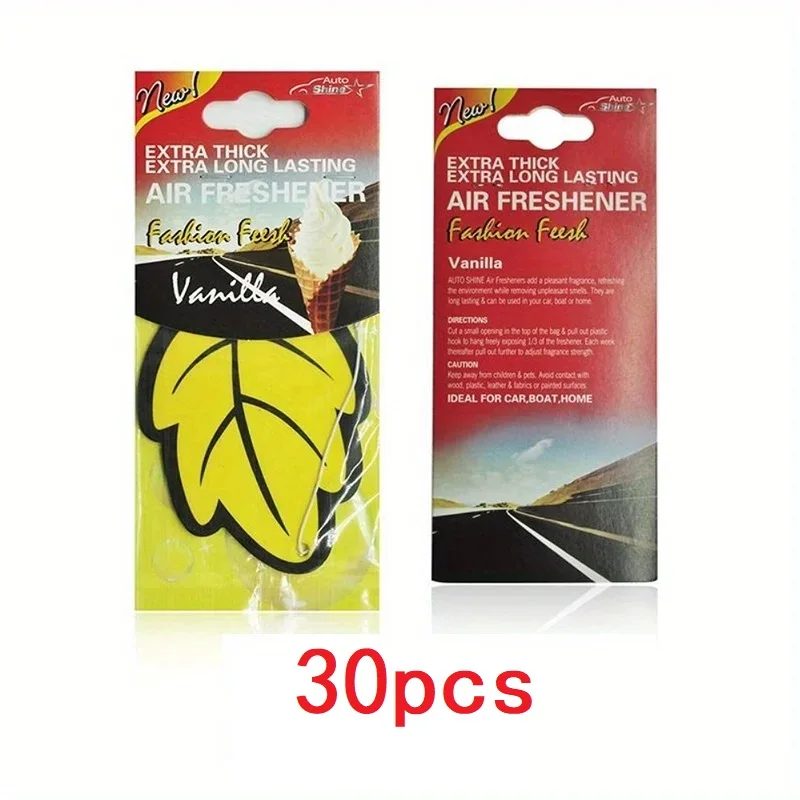 3-60 Stuks Auto Luchtverfrisser Natuurlijke Geurende Thee Papier Auto Opknoping Vanille Parfum Geur Bladvorm Auto accessoires Interieur
