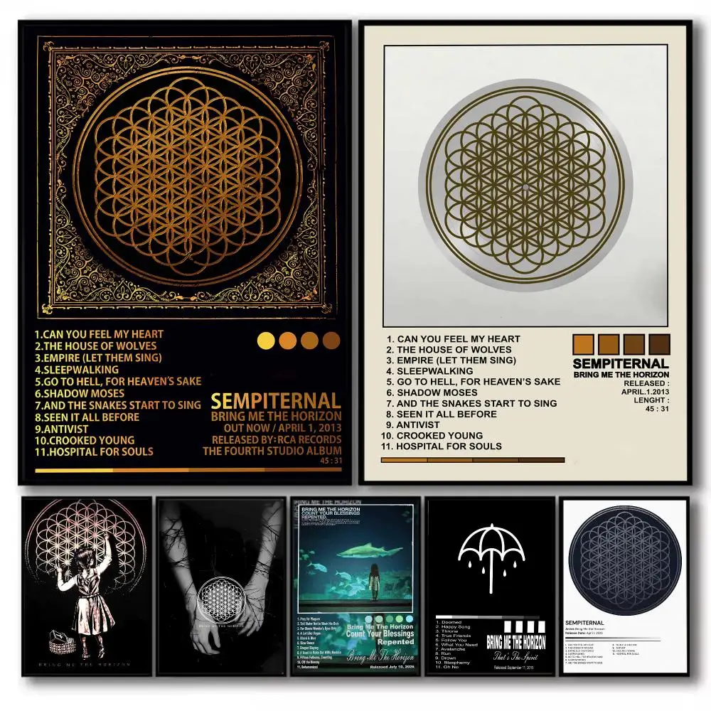 Rock Band B-Bring Me The Horizon Poster PP Wall Decor Posters Celebrity Music Art Prints Bedroom Office Gift