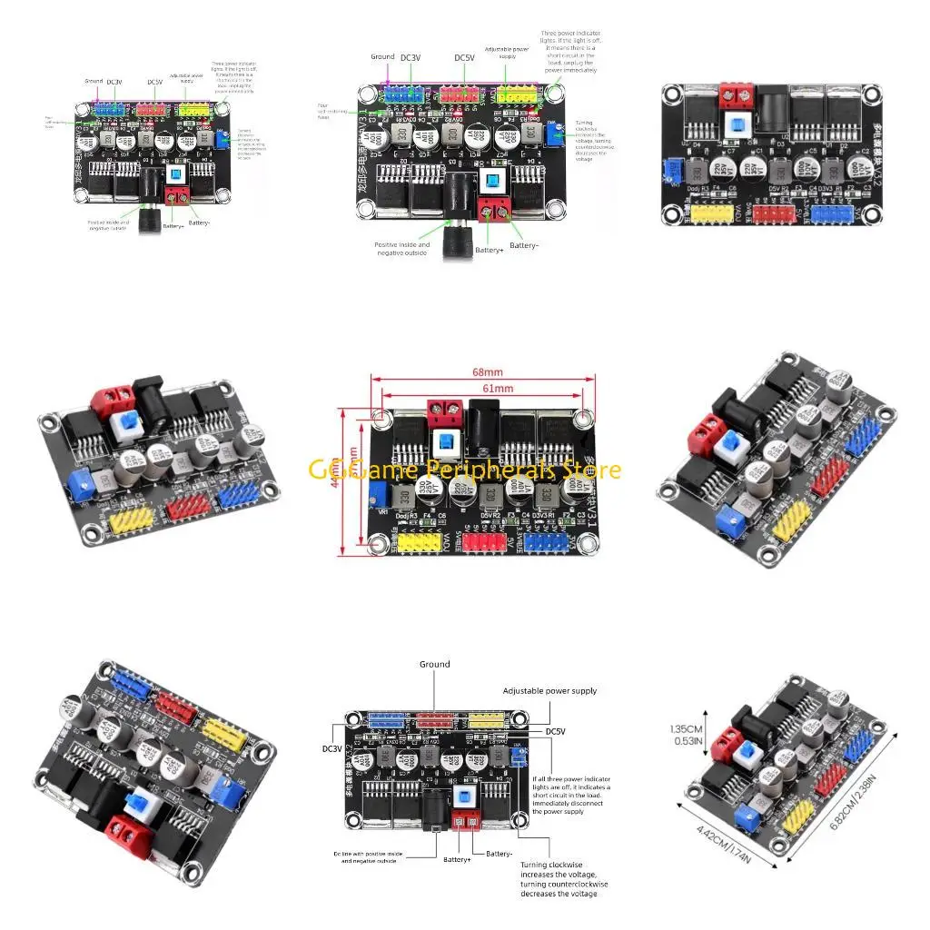 

U55B Two Voltages Output Step Down Module LM2596 Driver 25V Input With Short Circuits Protections
