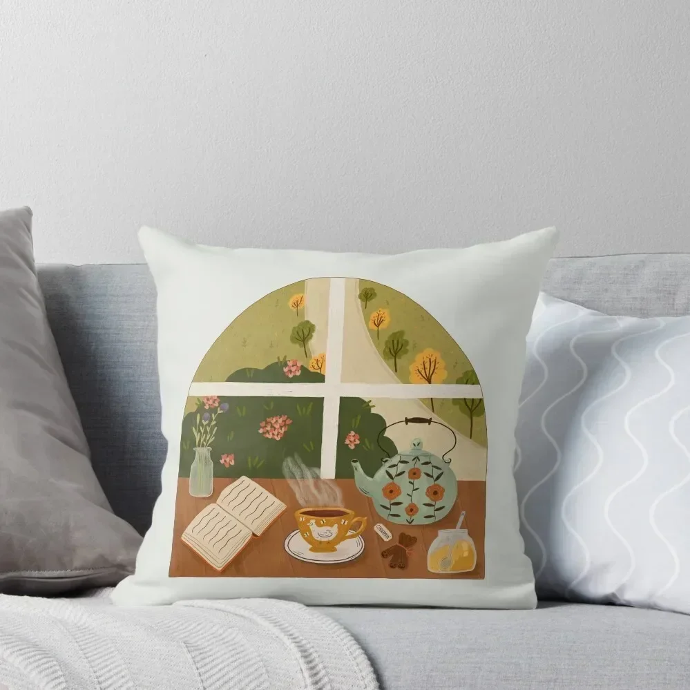 

Tea Time by the Window Throw Pillow luxury decor covers for pillows christmas decorations 2025 Christmas s Covers pillow
