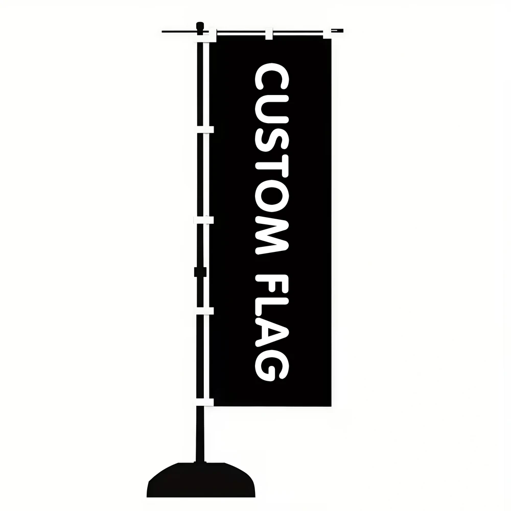 Customized hanging flag, single-layer printing and dyeing, customizable photos or logos, excluding flagpoles