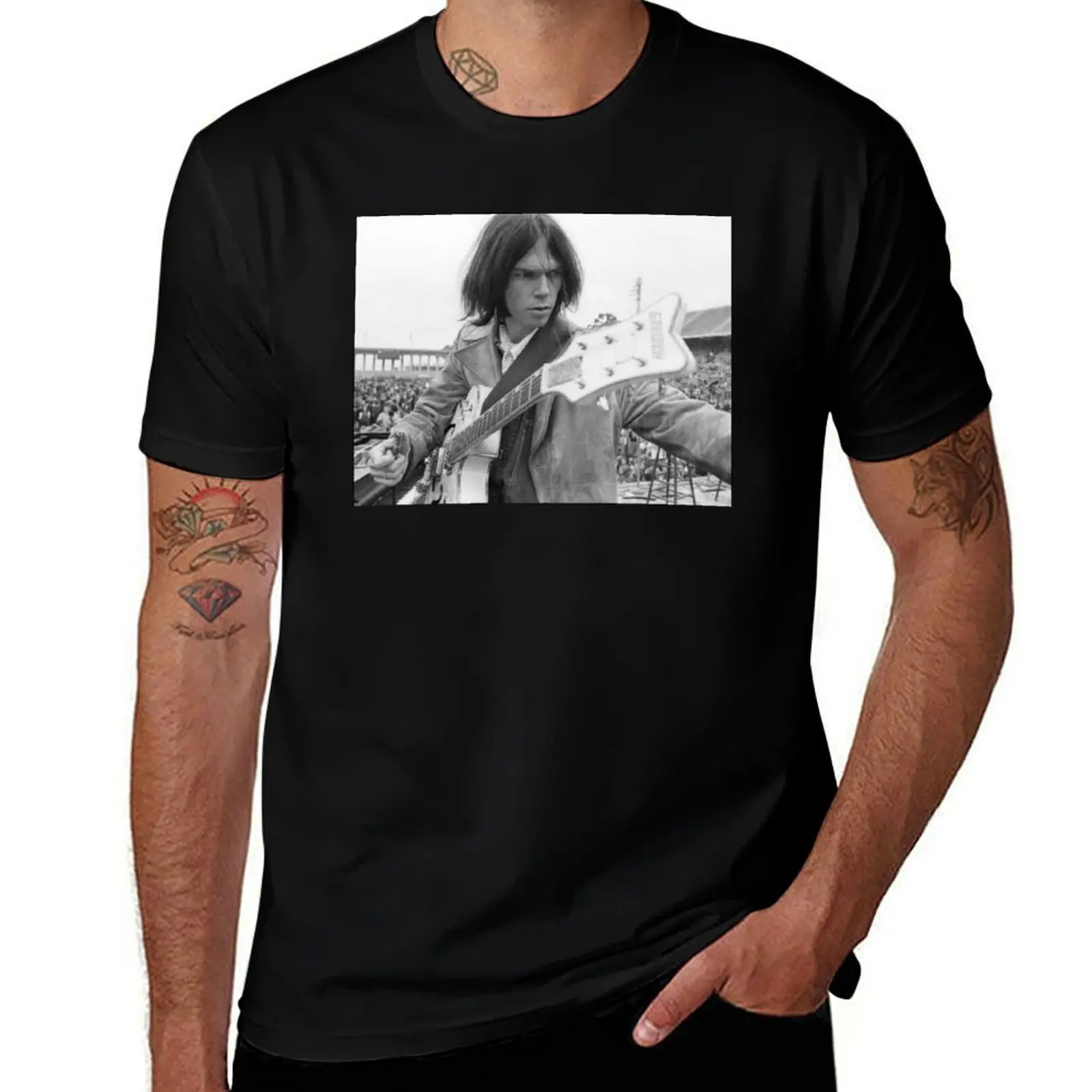 Neil Young T-Shirt Big Size Daily Wear T-Shirt