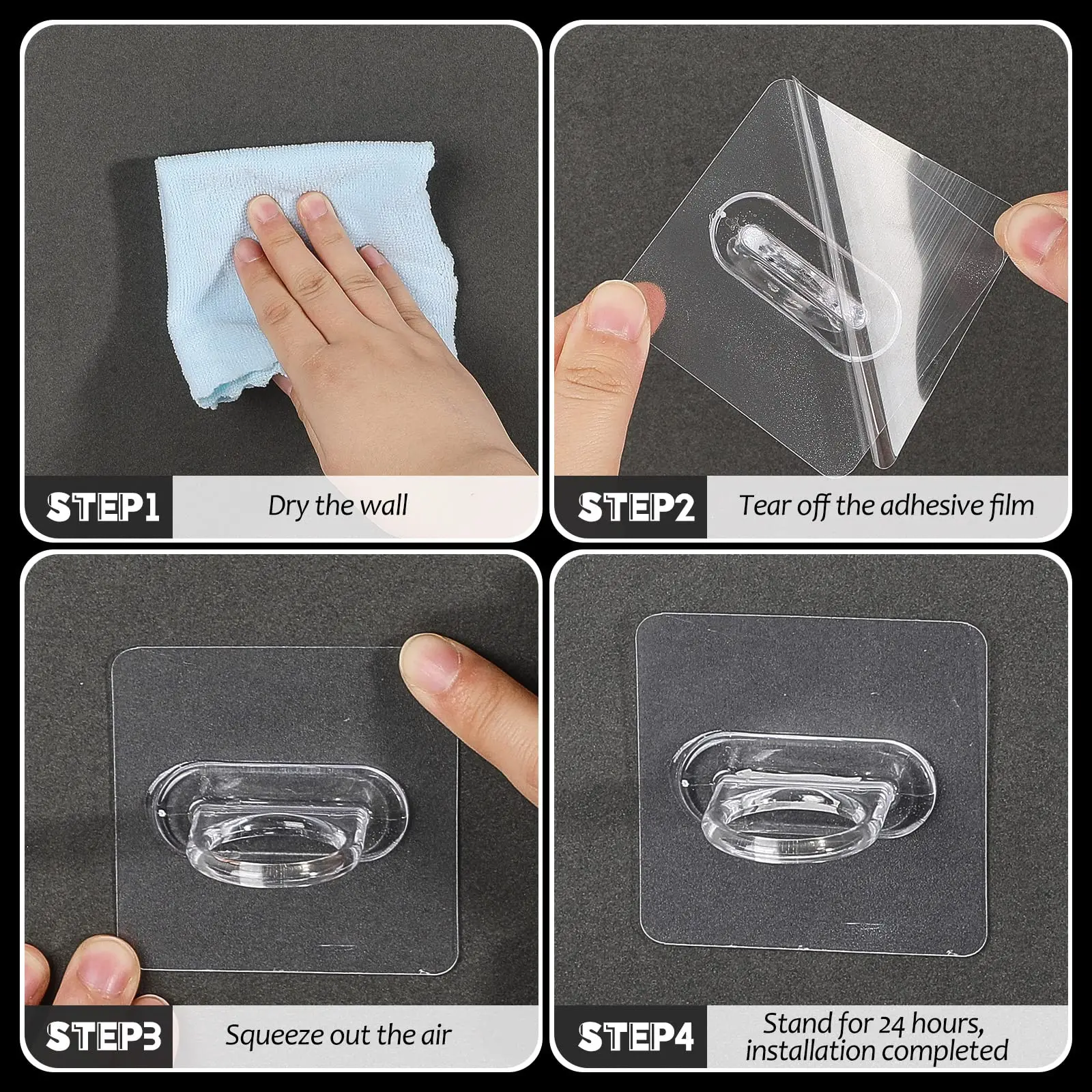 10 stücke Multifunktionale Wand-Montiert Runde Haken Kostenloser Stanzen Nahtlose Paste Lagerung Rack Küche Bad Haushalt Ring Hange – Detail 3