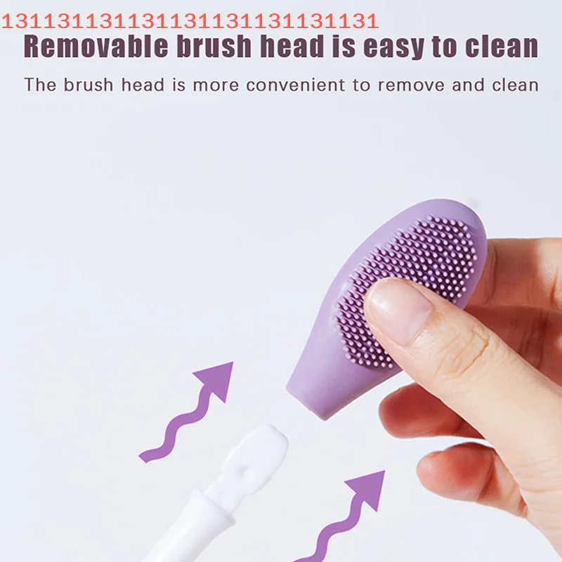 Spazzola per maschera per il viso a doppia testa in silicone Spazzola per la rimozione dei punti neri esfoliante per il viso Spazzola per pellicola di fango Spatola Strumento per la cura della pelle del viso