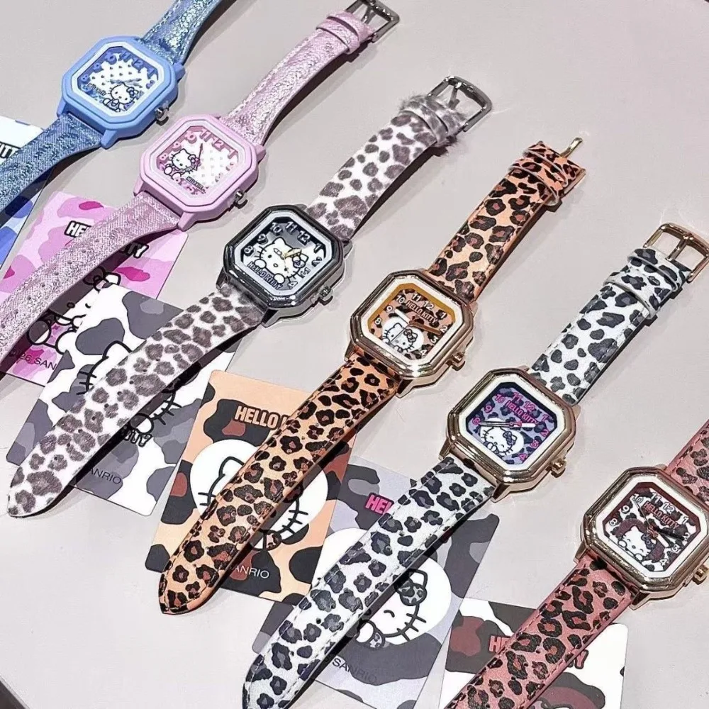 

Официальная серия часов Hello Kitty Sweetheart Leopard: таинственная коробка-сюрприз с наручными часами, милые мультяшные часы