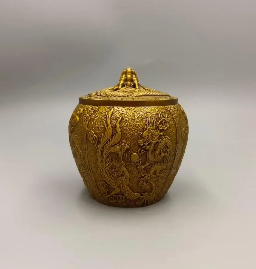 

Dragon Phoenix Chengxiang copper pot tea pot