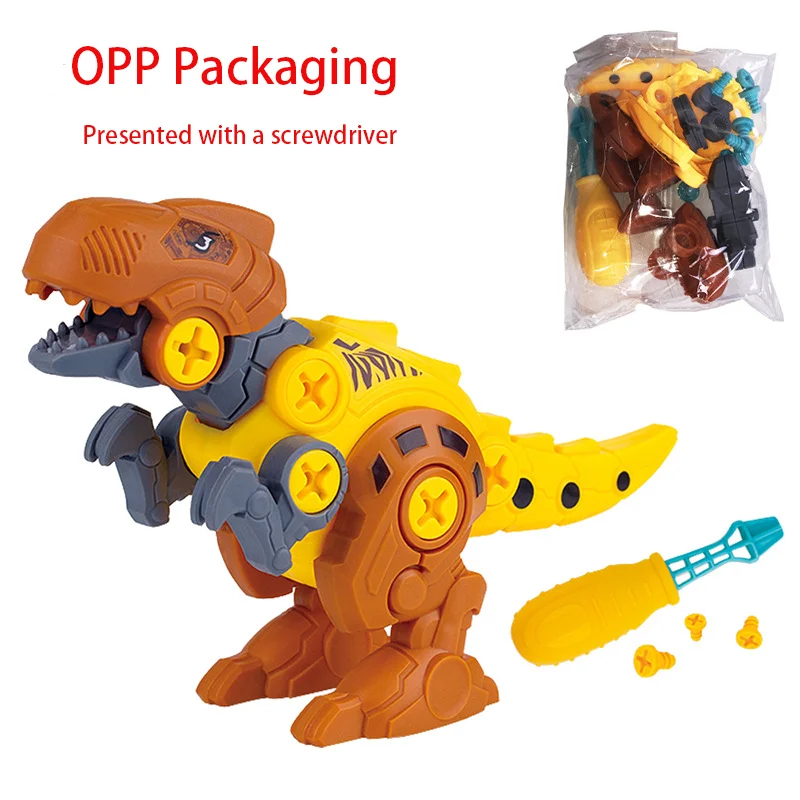 Fun DIY Assembly Deformation Dinosaur Toys T-Rex Triceratops Twist the screws Model Toys Hands-on Ability Birthday Gift for 2-5y