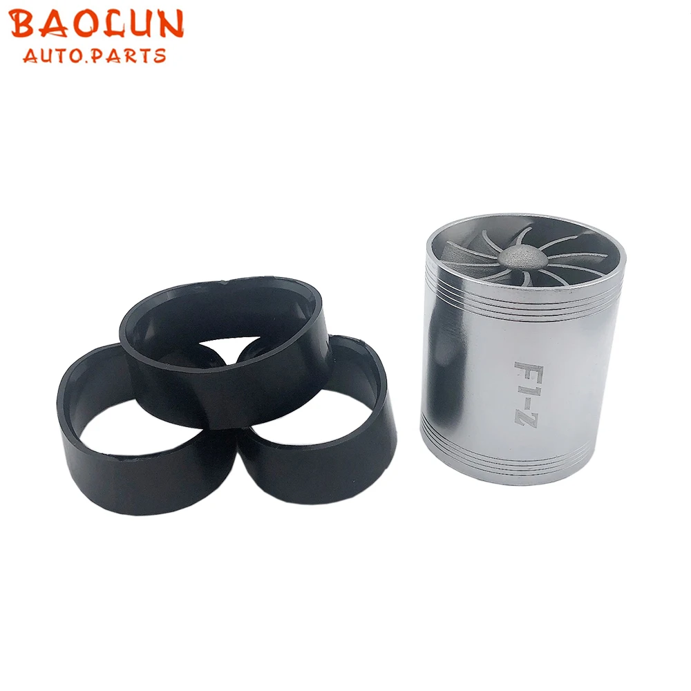 BAOLUN  Car Turbine Supercharger kit F1-Z Double Turbine Turbo Charger Air Intake Gas Fuel Saver Fan for Air Intake Hose 65-74mm