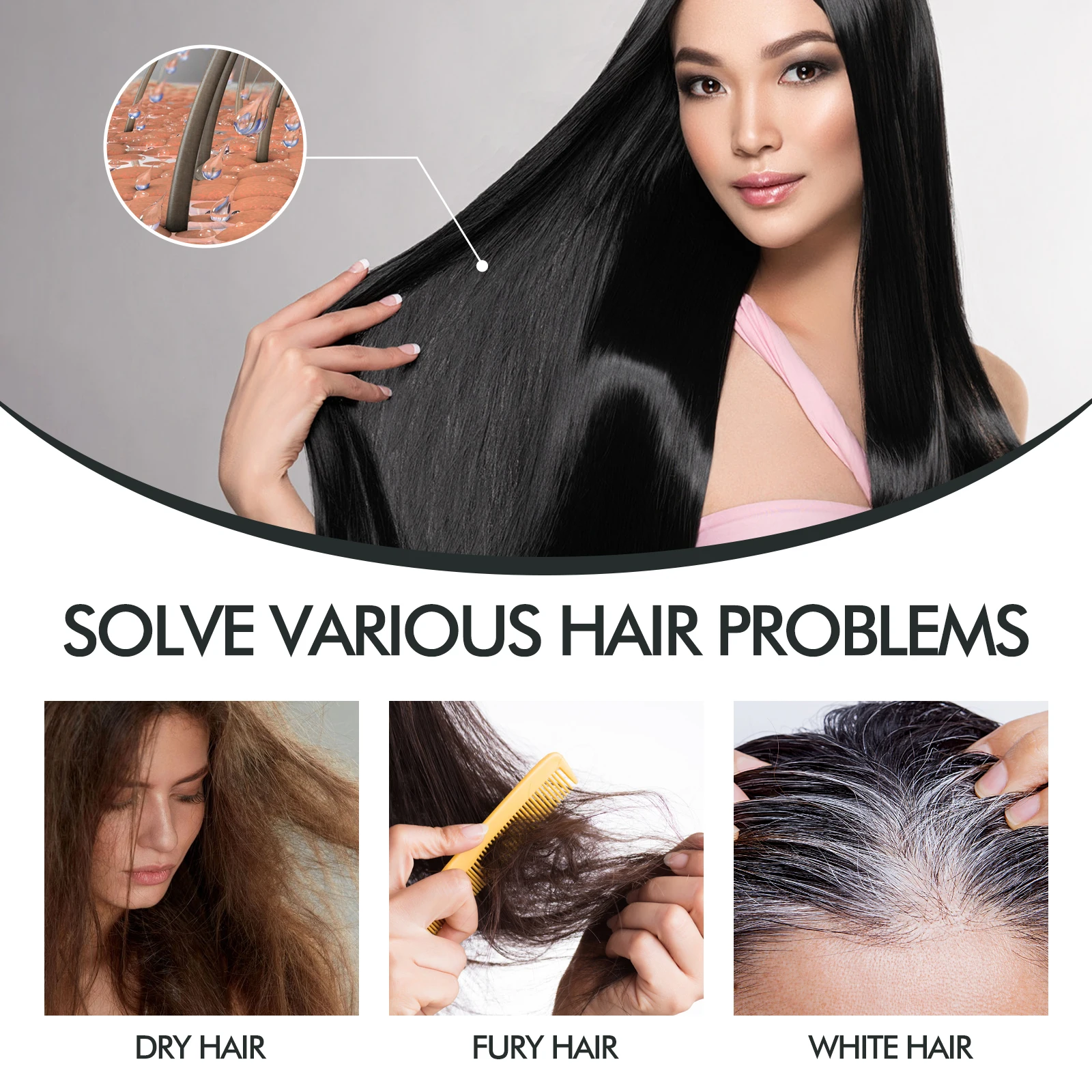 Black Hair Spray: Replenishes Hair Roots With Nutrients, Deeply Nourishes The Scalp, Reverses Premature Graying.
