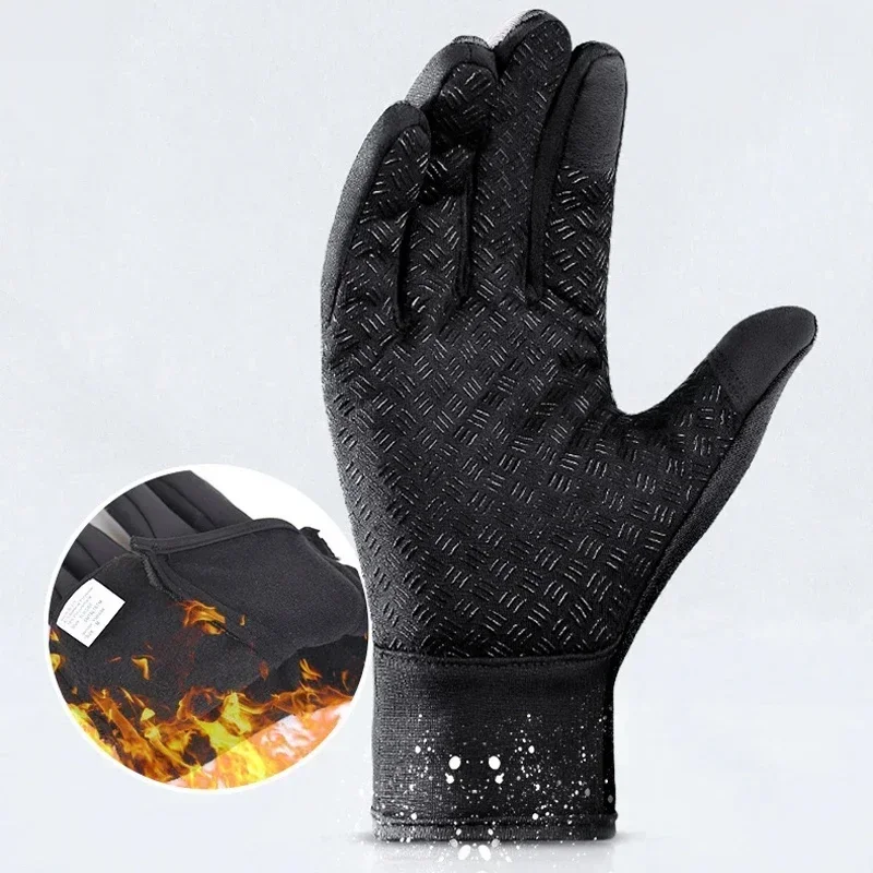 

Bicycle Motorcycle Gloves Outdoor Sports Running Travel Ski Gloves Camping Hiking Autumn Winter Touch Screen Zipper Gloves