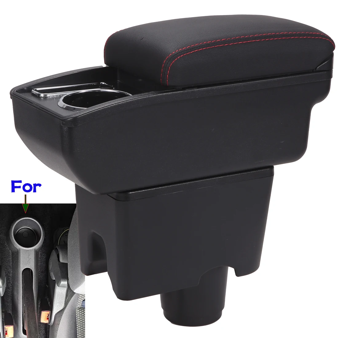 

For Volkswagen UP Armrest Box For Skoda Citigo IV VW UP Seat Mii Car Armrest Console Auto Storage Box Cup Holder Car Accessories