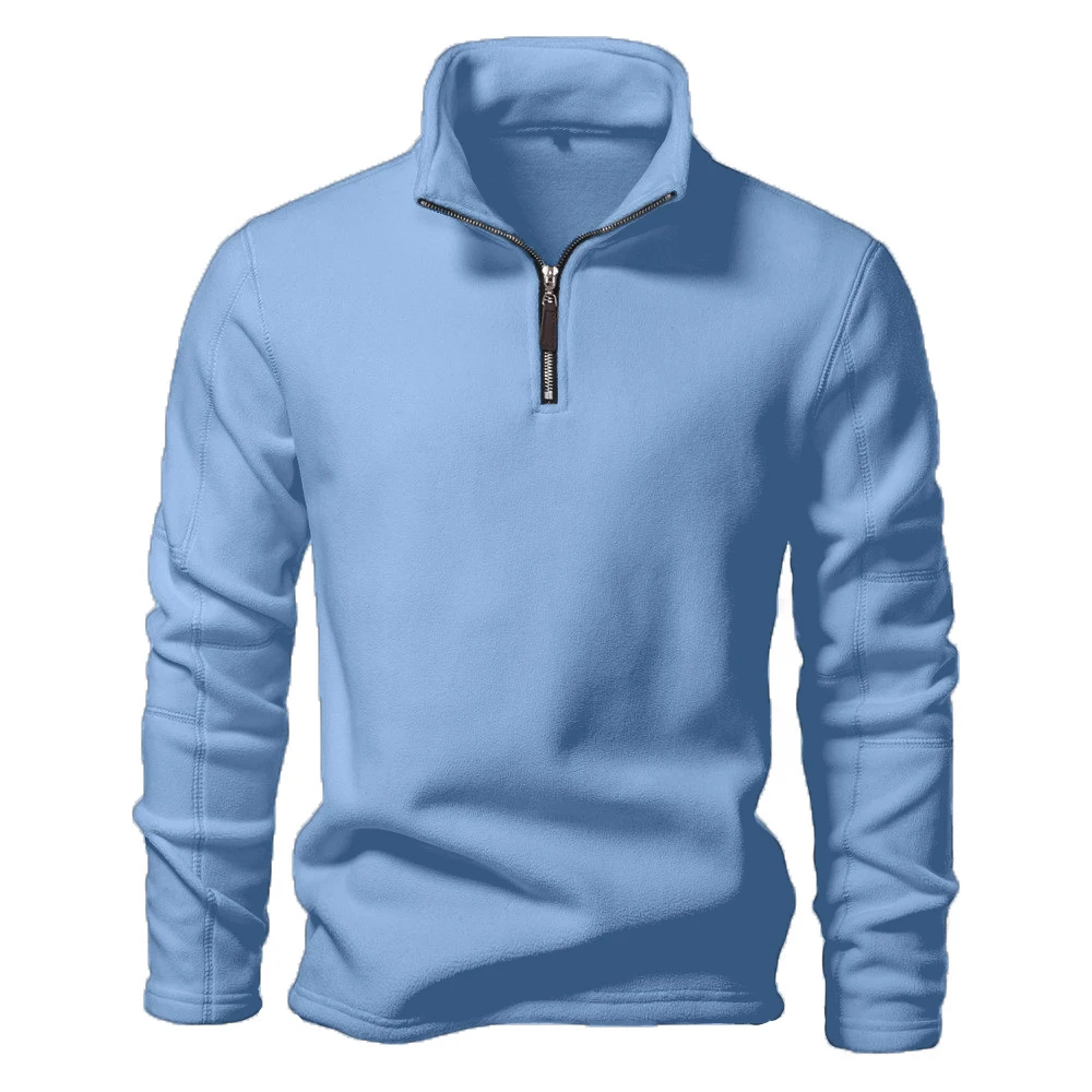 Quality  Warm Jacket for Men Zipper Neck Pullover Men's Sweatshirt Soft Shell Mens Jacket Spring Autumn Men's Standing Collar