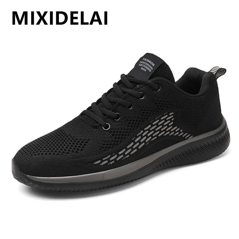 New Summer Mesh Men\'s Casual Shoes Fashion Outdoor Men Walking Sneakers Lightweight Breathable Shoes Lace-Up Men\'s Flats Shoes