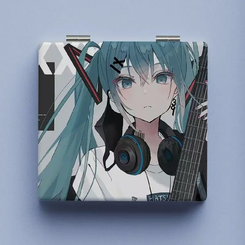 hatsune-miku-mini-dobravel-portatil-dupla-face-flip-up-espelho-de-maquiagem-do-plutonio-normal-e-espelho-de-ampliacao-pente-succao-magnetica