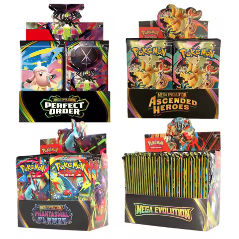 4/36 Packs English Pok&eacute;mon TCG: Mega Evolution Perfect order Phantasmal Flames Ascended Heroes Booster Box Pokemon card