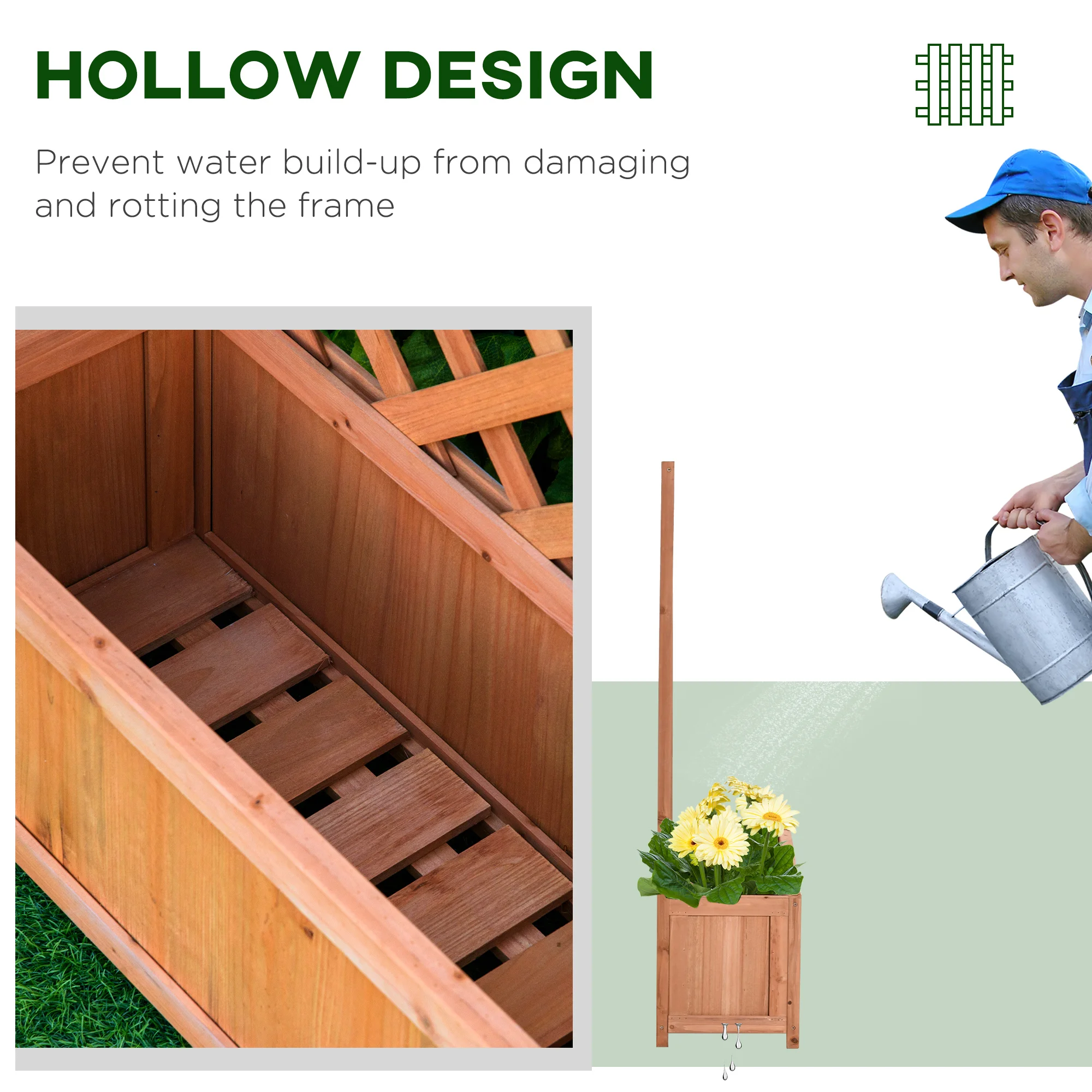 Outsunny houten verhoogd tuinb - Raised Bed Planter Box recensie en prijs