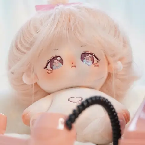 20 cm söta plyschdockor i bomull med stjärnmotiv, gör-det-själv kawaii fyllda babyplyschdockor, fansamling, barnflickpresenter 12 best sales bomullsdocka - №4