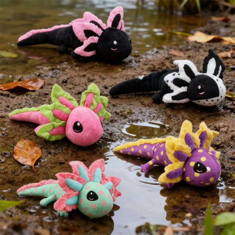 45 CM Multi-colorato Simulato Axolotl Peluche Animale di Peluche Del Fumetto Salamandra lucertola Morbido Simpatico Pesce Accompagnare Il Sonno Giocattolo Regali per Bambini