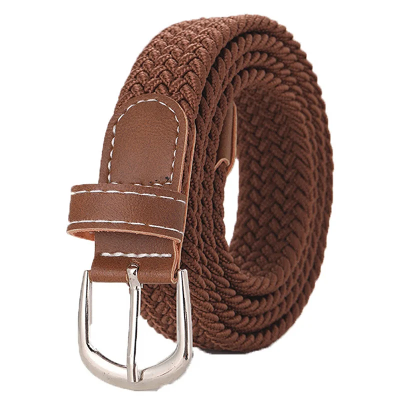 7954 Woven Stretch Knit Belt- Belt For Men- Design- Metal Buckle Johnston & Murphy Woven Stretch Knit Belt Navy/White  main image 4
