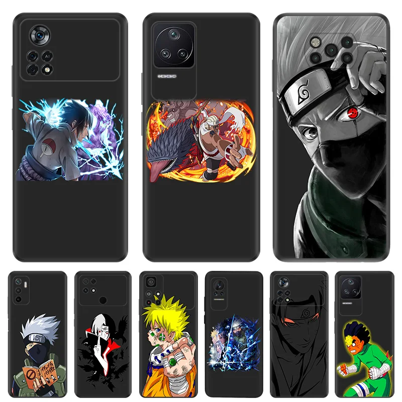 Phone Case for Xiaomi Poco F5 F4 F3 F1 C40 C50 C51 M5 M5S M4 M3 X3 X4 X5 Pro Anime N-Naruto_Kakashi Soft Shell Black Cases Cover