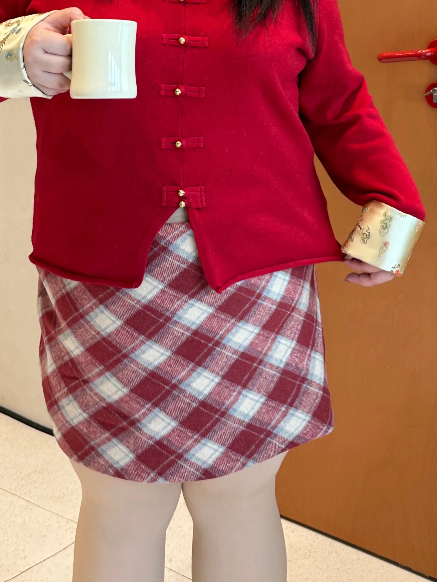 

Юбка-карандаш в клетку из шерстяной ткани больших размеров, облегающая, с завышенной талией, универсальная, в студенческом стиле, для женщин весом более 230 фунтов