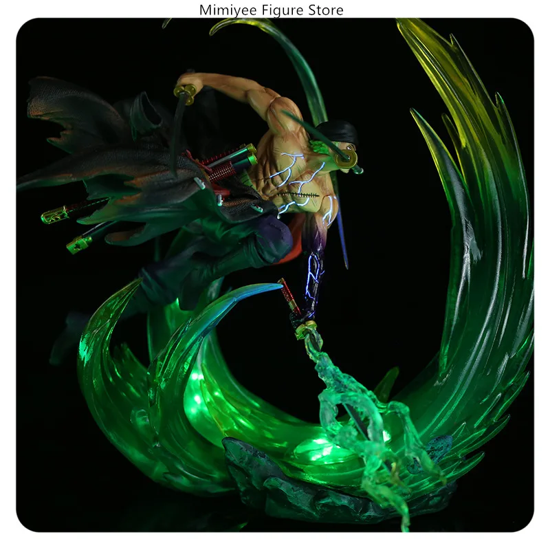 

24 см Onigashima Zoro одиночная подсветка аниме-фигурка модель статуя