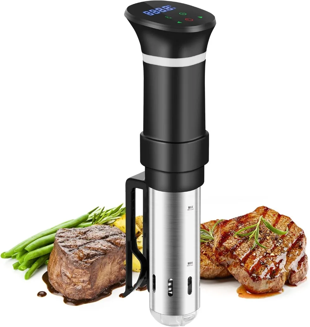 Sous Vide Roner Cocina Baja Temperatura, 1000W, Pantalla LCD táctil, Temporizador, Cocinero Circulador, Máquina de Cocción al Va