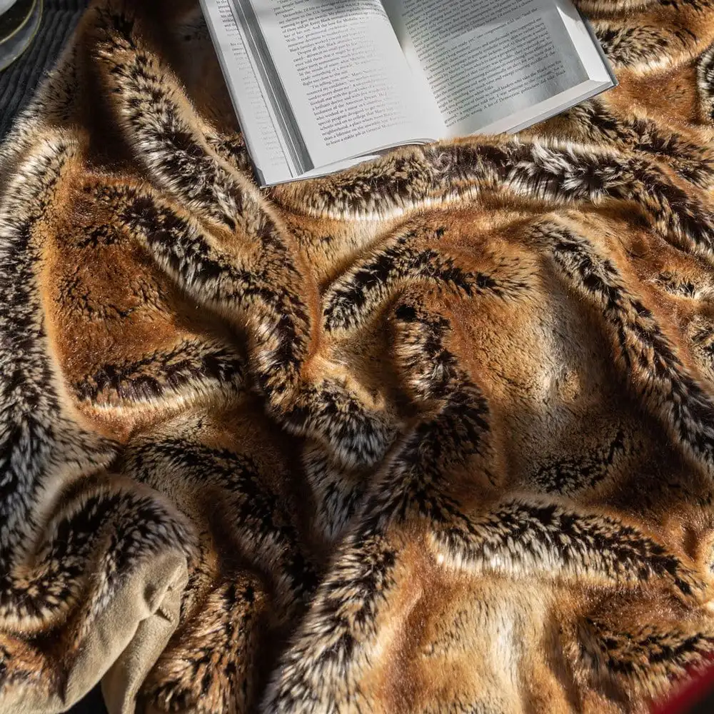 Faux Fur Blanket Luxury Throw Blanket Winter Thicken Warm Sofa Blankets Bed Plaid Bedspread on the Bed Home Decora