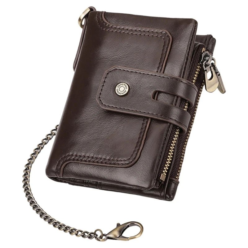 

Men's Wallet Compact PU Leather Purse with Blocking Coin Purses Multifunctional Change Pockets for Business and Travel