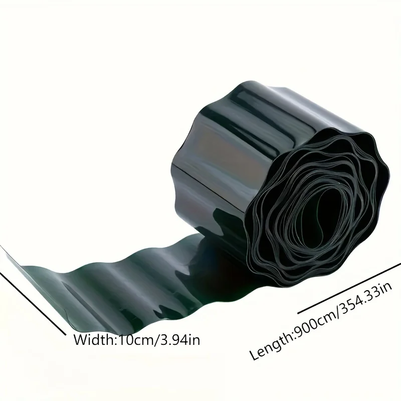 1Pc 9M Imitation Stone Garden Guardrail PP Plastic Ground Fence Combined with Pastoral Gardening Lawn Fence Landscapes