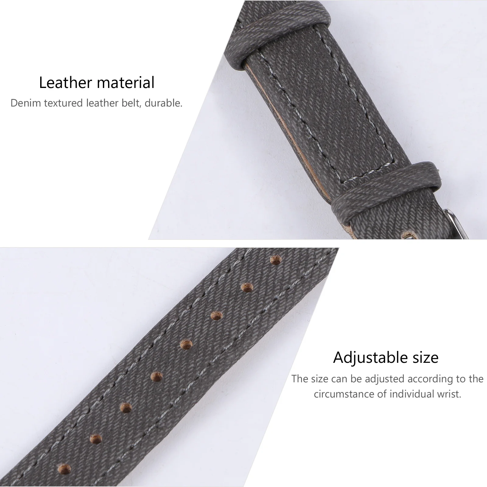 

Practical Denim Textured Replaceable Watch Strap Lightweight Adjustable Size High Quality Materials Comfortable Breathable