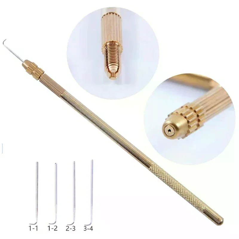 

Ventilating Needle For Lace Wig Making Detachable Brass Handle Wig Making Repair Needles For Wig Making Hair Extention Tools
