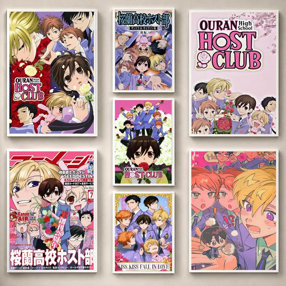 Anime O-Ouran High School Host Club Poster PP Self-Adhesive Removable HD Waterproof Wall art Suitable Bedrooms Living Room Gifts