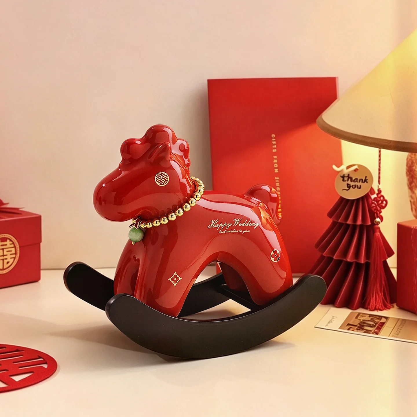 Pony ceramic ornaments mascot New Year's Day gifts merchandise small gifts wedding room layout
